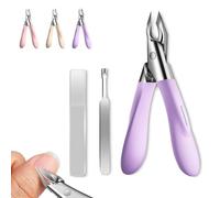 Welnax Nailpro Guard, Designed for Ingrown and Thick Nails, Easy Grip and Squeeze, Ultra-Thin & Sharp/Non-Slip Handle/No Rust,Welnax Toenail Clipper (Purple)