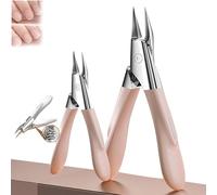 Welnax Nailpro Guard, Designed for Ingrown and Thick Nails, Welnax Nail Clippers, Ultra-Thin Sharp Stainless Steel Blades, for Ergonomic Non-Slip Handle (Pink,2pcs)