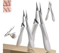 Welnax Nailpro Guard, Designed for Ingrown and Thick Nails, Welnax Nail Clippers, Ultra-Thin Sharp Stainless Steel Blades, for Ergonomic Non-Slip Handle (White,3pcs)