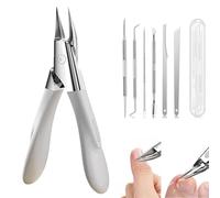 Welnax NailPro Guard - Designed for Ingrown and Thick Nails, Welnax Nailpro Guard Clipper, Ultra-Thin Sharp Stainless Steel Blades, for Ingrown, Thick Nails, All Nail Types (White)
