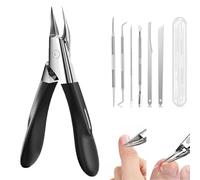Welnax NailPro Guard - Designed for Ingrown and Thick Nails, Welnax Nailpro Guard Clipper, Ultra-Thin Sharp Stainless Steel Blades, for Ingrown, Thick Nails, All Nail Types (Black)