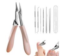 Welnax NailPro Guard - Designed for Ingrown and Thick Nails, Welnax Nailpro Guard Clipper, Ultra-Thin Sharp Stainless Steel Blades, for Ingrown, Thick Nails, All Nail Types (Pink)