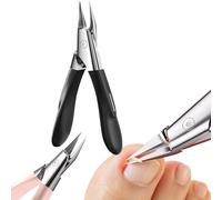Welnax Nailpro Guard, Welnax Nail Clippers, Professlonal Stainless Steel Beak Nail Clippers, Portable Finger Nail Cutter, Non-slip Handle of All Nail Types (Black)