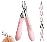 Welnax NailPro Guard, Welnax Nail Clippers, Welnaxs Nail Pro Guard, Featuring Permanently Sharp Steel and a Simple Pivoting Head, Non-Slip Handle of All Nails Types (Pink-B)