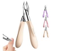 Welnax Nailpro Guard, Welnax Nailpro Guard Clippers, Designed for Ingrown and Thick Nails, Ergonomic Non-Slip Handle, Portable Sharp Stainless Steel Nail Clippers, for All Nail Types (Beige)
