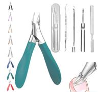Welnax Nailpro Guard, Welnax Nailpro Guard Clippers, Designed for Ingrown and Thick Nails, ltra-Thin Sharp Stainless Steel Blades, Precise Clipping, Easy Grip and Squeeze (Green)