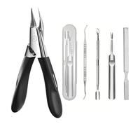 Welnax Nailpro Guard, Welnax Toenail Clipper, Ultra-Thin Sharp Stainless Steel Blades, Seamless Design, Ergonomic Non-Slip Handle for Precise, Non-Slip Handle of All Nail Types (Black)
