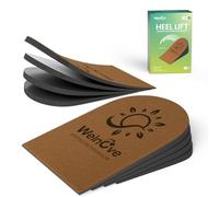 Welnove - 1 paire Inserts de levage de talon pour chaussures - 4 couches de 2,5 cm, réglables pour fasciite plantaire, douleur au talon, différence de longueur de jambe- small taille, Marron