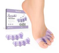 Welnove 4 Packs De Séparateurs D'orteils - Correcteur D'oignons pour Femmes - écarteurs d'orteils, alignement des pieds - Corrige les oignons, les orteils en marteau, soulage les pieds (lavande)