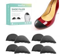 Welnove 4 paires Inserts Remplissage D'orteils - Semelles souples à mémoire de forme pour remplissage chaussures trop grandes, mousse souple respirante pour prévenir les douleurs aux orteils(S)