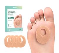 Welnove 42 pièces de coussinets pour callosités, protection autocollante contre les cors, soulage les douleurs dues aux callosités, cors, ampoules, frottements aux talons, coussinets autocollants