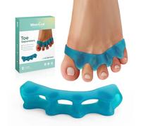 Welnove 8 Packs De Séparateurs D'orteils - Correcteur D'oignons pour Femmes/Hommes - écarteurs d'orteils, alignement des pieds - Corrige les oignons, les orteils en marteau, soulage les pieds (bleu)