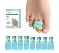 Welnove Hammer Toe Straightener - Lot de 8 bandages d'orteils cassés - Correcteur d'orteil en marteau pour femme - Attelles d'orteils pour orteils tordus et courbés - (Multi-taille, motif)