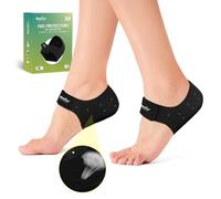 Welnove - Lot de 2 paires de talonnettes en gel pour homme, femme, talonnettes respirantes de qualité supérieure pour tendinite d'Achille, talons secs craquelés (l 43 à 46)