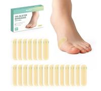 Welnove Lot de 21 pansements invisibles en gel hydrocolloïde pour talon, orteils et pieds résistants à l'eau