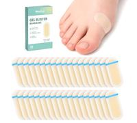 Welnove Lot de 36 pansements hydrocolloïdes en gel hydrocolloïde de 4 x 2 cm pour les soins mineurs des plaies - Tampons étanches pour petites zones, visage, doigts, orteils et talon