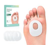 Welnove Lot de 42 coussinets anti-callosités avec adhésif autocollant résistant à l'eau, protège le pied, le talon et les orteils des frottements et des frottements, design de forme ovale, réduit la