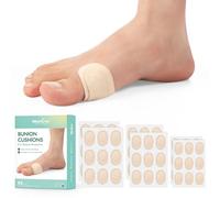 Welnove Lot de 54 coussinets en moleskine pour pieds résistants à l'eau pour soulager la douleur des oignons pour un confort et une protection tout au long de la journée (multitaille)