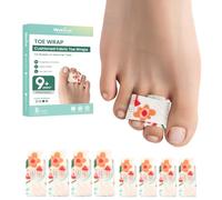 Welnove Lot de 8 correcteurs d'orteils en marteau pour femme - Redresseur d'orteils en marteau - Attelles d'orteils pour orteils tordus et courbés - Plusieurs tailles - Blanc