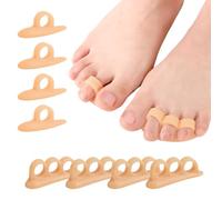 Welnove Lot de 8 coussinets correcteurs d'orteils en gel pour redresser les orteils - Réalignent les orteils, courbés, bouclés, griffes, orteils en marteau - Soutien ferme