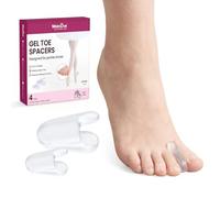 Welnove Lot de 8 séparateurs d'orteils en gel pour danseurs de ballet - En silicone souple - Réduit les ampoules et les frottements - Ajustement antidérapant - Soins des pieds de danse - 4 grands + 4