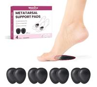 Welnove Metatarsal Pads for Women Men - Drip-Shape - Leather Ball-of-Foot Cushions for Forefoot Support - Soft Ball of Foot Pads for Metatarsalgia, Morton’s Neuroma, Fit for High Heels,Shoes(L)