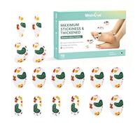 Welnove Moleskine Lot de 16 coussinets adhésifs doux pour talon, orteils et côtés, empêche les frottements et les douleurs aux pieds, 4 formes prédécoupées, motif floral