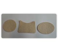 Welnove Moleskine Lot de 24 coussinets adhésifs pour pieds, rembourrage en moleskine et ruban adhésif Moleskine, extra épais et très adhérent, pour talon, côtés et oignons, beige, 3 formes