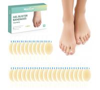 Welnove Pansements hydrocolloïdes sous blister - 28 pièces Blisters résistants à l'eau - Blister en gel pour la prévention et la récupération （pack d'orteils）
