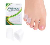 Welnove Pinky Lot de 12 protège-orteils en silicone infusé à l'extrait d'aloe vera pour cors, callosités, ampoules - Coussinets de protection en gel souple pour soulager la douleur