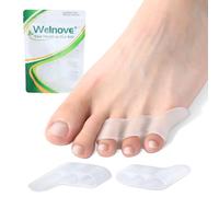 Welnove Redresseur Orteil - Lot de 8 séparateurs d'orteils en gel pour homme et femme - Pour éviter les frottements et soulager la pression - Clear