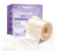 Welnove Rouleau hydrocolloïde pour soins des plaies - 6,5 cm x 5 m - Coupés pour s'adapter - Bandages hydrocolloïdes avec lavande, ultra absorbant pour brûlures, ampoules, soins de l'acné, flexible et