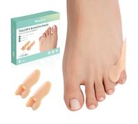 Welnove Séparateurs d'Orteils en Gel - 8 Pièces pour Protection Petits Orteils et Oignons - Soulagement Douleur Pieds Unisexe Beige (Shield-Spacer)