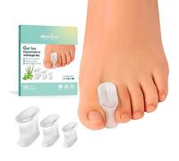 Welnove Séparateurs d'orteils en gel améliorés - Lot de 16 espaceurs d'orteils en silicone infusé à l'extrait d'aloe vera pour redresser les orteils, les oignons, les callosités - Correcteur d'oignon