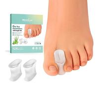 Welnove Séparateurs d'orteils en gel - Lot de 12 espaceurs d'orteils en silicone infusés à l'extrait d'aloe vera pour orteils superposés, oignons et callosités (taille X-Large)