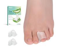 Welnove Séparateurs d'orteils en gel - Lot de 8 espaceurs d'orteils avec aloe vera pour orteils superposés - Correcteur d'orteils en silicone souple (petites tailles)