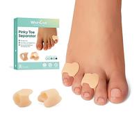 Welnove Séparateurs d'orteils en gel, petits coussins d'orteils, petits embouts d'orteils pour prévenir les frottements et soulager la pression (lot de 8, beige)