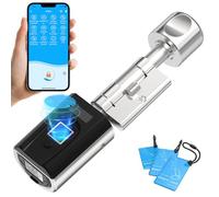 WELOCK SECBN51 Serrure Connectée serrure empreinte digitale avec Carte RFID,Bluetooth APP,Serrure biométrique WiFi accès à distance,cylindre electronique 30/30,Smart Lock pour maison connectée