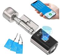 WELOCK SECBN51 Serrure Connectée serrure empreinte digitale avec Carte RFID,Bluetooth APP,Serrure biométrique WiFi accès à distance,cylindre electronique 30/30,Smart Lock pour maison connectée