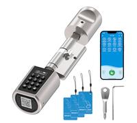 WELOCK Serrure de porte électronique intelligente Wifi Mot de passe de soutien,Carte RFID, Bluetooth APP Serrure de porte,Déverrouillage à distance pour la maison,Faible consommation d'énergie,