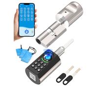 WELOCK ToucA71 Serrure Connectée,Serrure Empreinte Digitale,Code,Carte,APP | serrure à code WiFi(Besoin welock wifibox),Cylindre Connecté 30x30 pour porte de 60-90mm,Facile à installer,Smart Lock,