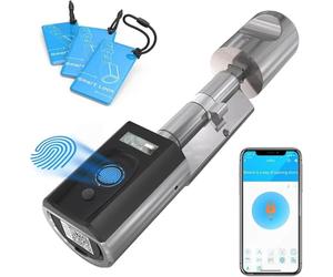 WELOCK Touch41 Serrure Connectée,serrure Empreinte Digitale des Carte,APP | Serrure Biometrique avec WiFi,cylindre connecté porte entree 40/30 Accès Sans Clé,Smart Lock Facile à Installer
