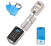 WELOCK U41 PRO Serrure Connectée,Serrure Empreinte Digitale avec Password,RFID Carte et Bluetooth APP,serrure à code WiFi,Cylindre Connecté 40×30 pour porte de 50 à 100mm,Facile à installer,Smart Lock