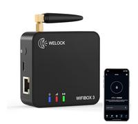 WELOCK WiFiBox3 Passerelle de WELOCK Serrure Connectée,Commande à distance | Smart Lock Passerelle Bluetooth Intelligente pour serrure à code et serrure empreinte digitale,Compatible avec Alexa et WiFi