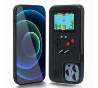 WeLohas Gameboy - Coque pour iPhone 12/12 Pro, rétro à 168 jeux classiques, écran vidéo en couleur, anti-rayures et antichoc pour iPhone (noir)