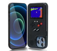 WeLohas Gameboy - Coque pour iPhone 15 Pro Max uniquement, coque de téléphone portable rétro 168 jeux classiques, jeux vidéo en couleur pour iPhone, anti-rayures et antichoc pour iPhone (noir)