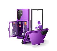 WeLoveCase Coque pour Samsung Galaxy S22 Ultra - Étui Portefeuille avec Porte-Cartes et Miroir caché, Protection intégrale Contre Les Chocs, conçu pour Samsung Galaxy S22 Ultra, 6,8" Violet
