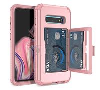 WeLoveCase Defender Étui Portefeuille pour Cartes de crédit avec Miroir caché 3 Couches résistant aux Chocs et Protection intégrale Rose Gold