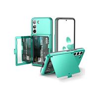 WeLoveCase Étui Portefeuille pour Samsung Galaxy S22 5G avec Porte-Cartes de crédit et Miroir caché, Protection complète Antichoc conçue pour Samsung Galaxy S22 5G, 6,1", Vert Menthe
