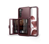 WeLoveCase Étui portefeuille pour Samsung Galaxy S23 Plus avec porte-cartes de crédit et miroir caché, protection intégrale antichoc conçue pour Samsung Galaxy S23 Plus 5G, 6,6 pouces, bordeaux